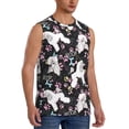 thumbnail image 2 of Honeii Cute Poodle Dog Print Men's Sleeveless Muscle Shirts, Breathable & Quick-Dry Gym Shirt, Athletic Tank Top for Running, Fitness, and Outdoor Activities-XX-Large, 2 of 7