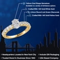 thumbnail image 2 of Gem Stone King 14K Two Tone Gold DEF Lab Grown Diamond Engagement Ring for Women | 1.35 Cttw | Oval 7X5MM | Gemstone April Birthstone | Size 6, 2 of 6