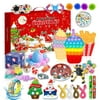 2021 Fidget Advent Calendar Pop Bubble Sensory Toy Pack, 24DAYS Christmas Countdown Calendar Fidget Toys Set, Simple Popper Fidget Box, Surprise Gifts for Christmas Favor