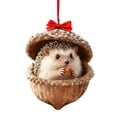 thumbnail image 4 of 6PCS Woodland Christmas Ornaments, 3D Acorn Animal Hanging Decorations, Rustic Nature Inspired Tree Decor for Wreath Garland Mantel Home Holiday, 4 of 7
