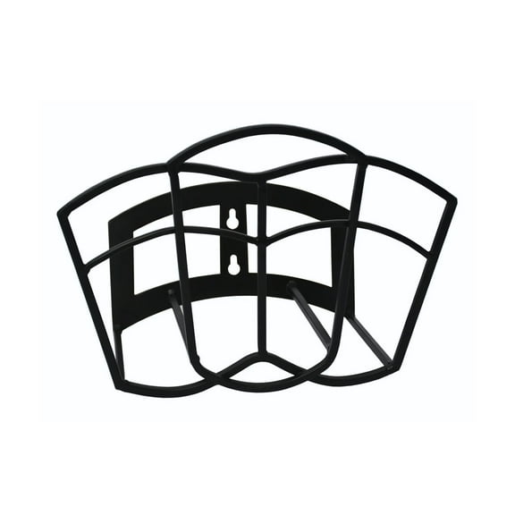 Expert Gardener Wall-Mount Hose Hanger, 125 ft Capacity, Metal Swirl Design, Black