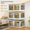thumbnail image 5 of EnHomee 3 Pack Foldable Storage Bins with Doors & Wheels 150QT Collapsible Storage Bins with Lids Stackable Storage Organizers, 5 of 7