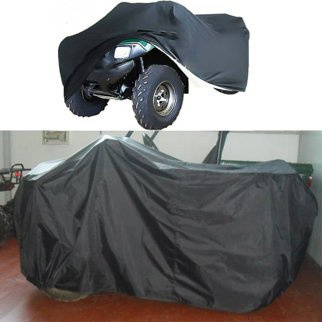 ATV Cover Waterproof Dust-Proof, 190T Oxford Cloth Heavy Duty 4 Wheeler Cover Protection, All Season Weather Proof Outdoor, Elastic Bands Fixing Quad Covers Accessories