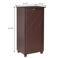 thumbnail image 3 of VECELO Kitchen Trash Can Cabinet, 10-13 Gallon Wooden Tilt Out Storage Can Holder Garbage Recycling Cabinet, Brown, 3 of 9