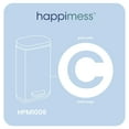 thumbnail image 4 of happimess Connor Rectangular 13.2-Gallon Trash Can with Soft-Close Lid and FREE Mini Trash Can, Gloss Gray, HPM1006I, 4 of 10