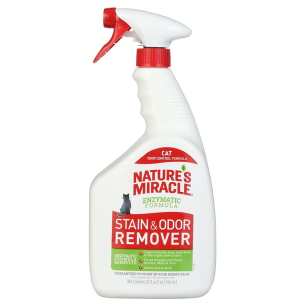Nature's Miracle Cat Stain and Odor Remover, Citrus Scent, 32 Fluid