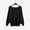 Black, variant on Women's Batwing Sleeve Boat Neck Oversized Knit Sweater For Fall & Winter Comfortable Warmth Oversized Sweaters For Women Black One Size