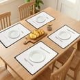 thumbnail image 3 of Unique Bargains Farmhouse Set of 4 Linen Placemats for Dining Table Decor Black, 3 of 6
