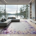 thumbnail image 2 of ODIKA 8'x10' Washable Area Rug Whimsical Butterfly Motifs Border Pastel Vine Toss Clusters for Living Room, Under Sectional, Family , Durable, Non-Slip, 2 of 7