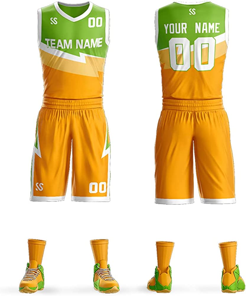 Custom Basketball Jersey Full Sublimation Uniforms Printed Name Number