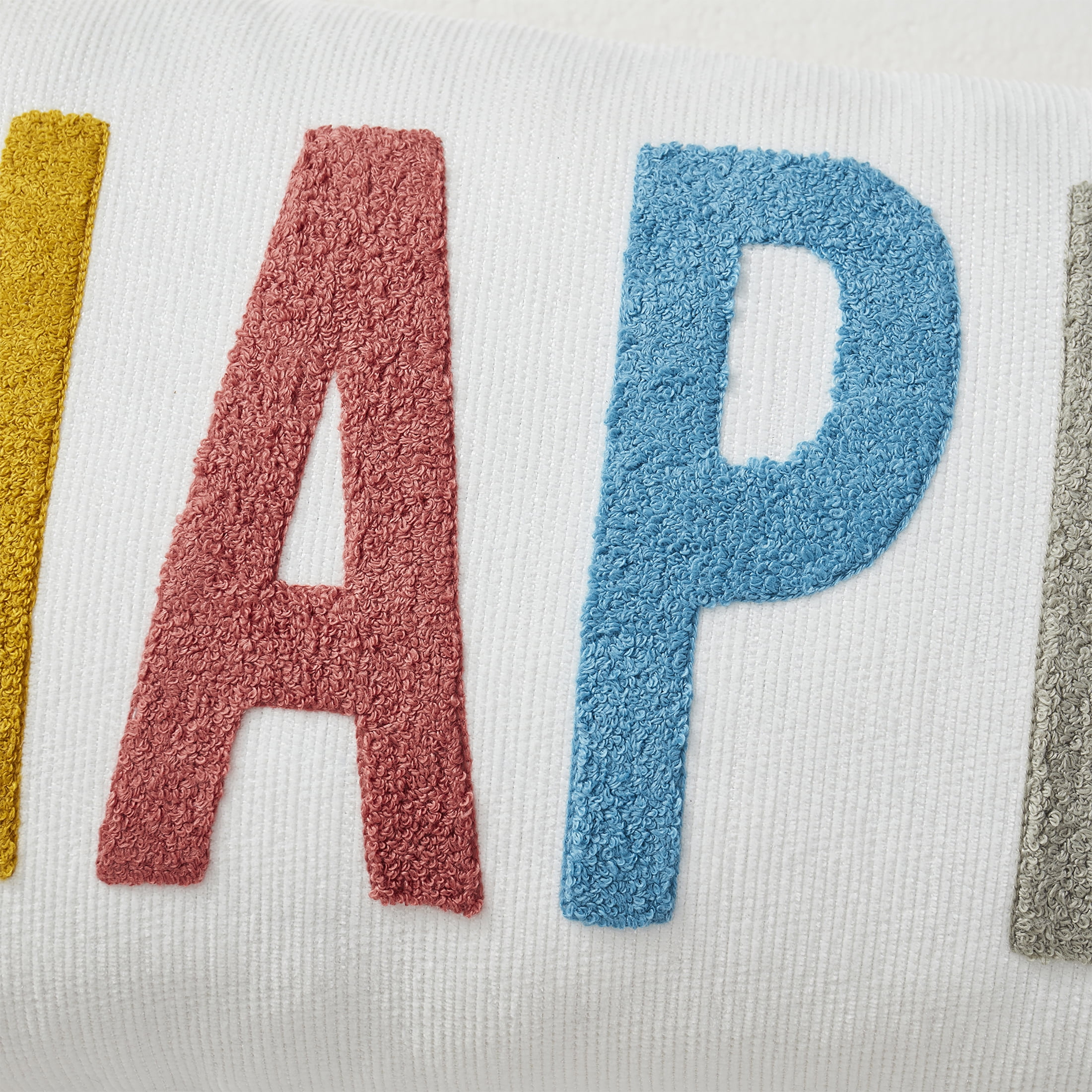 Mainstays 12" x 22" Happy Multicolored Polyester Decorative Pillow