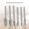 thumbnail image 3 of 5pcs Woodworking Carving Bit High Speed Steel 3 Flute Engraving Bit with 3.0mm Round Shank Wood Carving Tools, 3 of 8