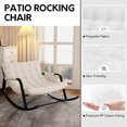 thumbnail image 4 of Ninecer Patio Rocking Chair 400 lbs, Comfy Rocker Chair for Living Room, Porch, Backyard, Steel patio Lounge Rocker Recliner Chair with Storage Bag for Adults, Beige, 4 of 7