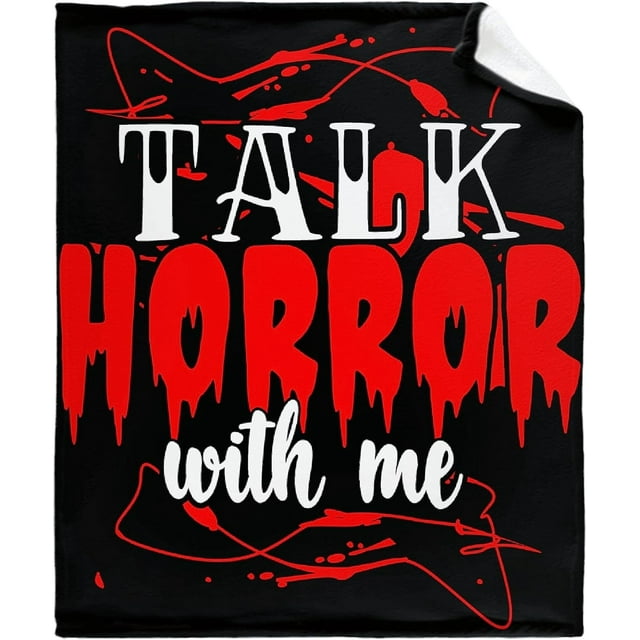 LHSHID Horror Movie Watching Blanket Blanket Gifts Fleece Picnic for Men Kids Summer Soft Throw Fuzzy Blankets for Couch House Travel 50x60in
