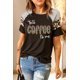 thumbnail image 4 of ABPHQTO Camiseta de manga corta con rayas de leopardo Black Talk COFFEE To Me para mujer, 4 of 5