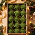 thumbnail image 3 of 15 PCS Velvet Christmas Ornaments Set, Shatterproof Flocked Ball Ornaments with Bow Hanging Ribbon, Gift-Boxed Christmas Tree Decor for Holiday Home Decoration, 3.15", 3 of 8