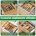 thumbnail image 2 of Organizador de Utensilios, Bandeja para Cubiertos Expandible con 8 Compartimentos, Organizador de Cubiertos para Cocina, Dormitorio, Sal&oacute;n, Vajilla, 2 of 7