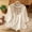 Beige, variant on Graphic Tees for Women Casual Embroidered Tunic Top with Long Sleeves for Daily Relaxed Fit Shirt for Spring and Autumn Beige L
