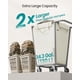 thumbnail image 3 of Cesto de Ropa SONGMICS con Ruedas 130L Bolsa Cremoso Blanco, 3 of 6