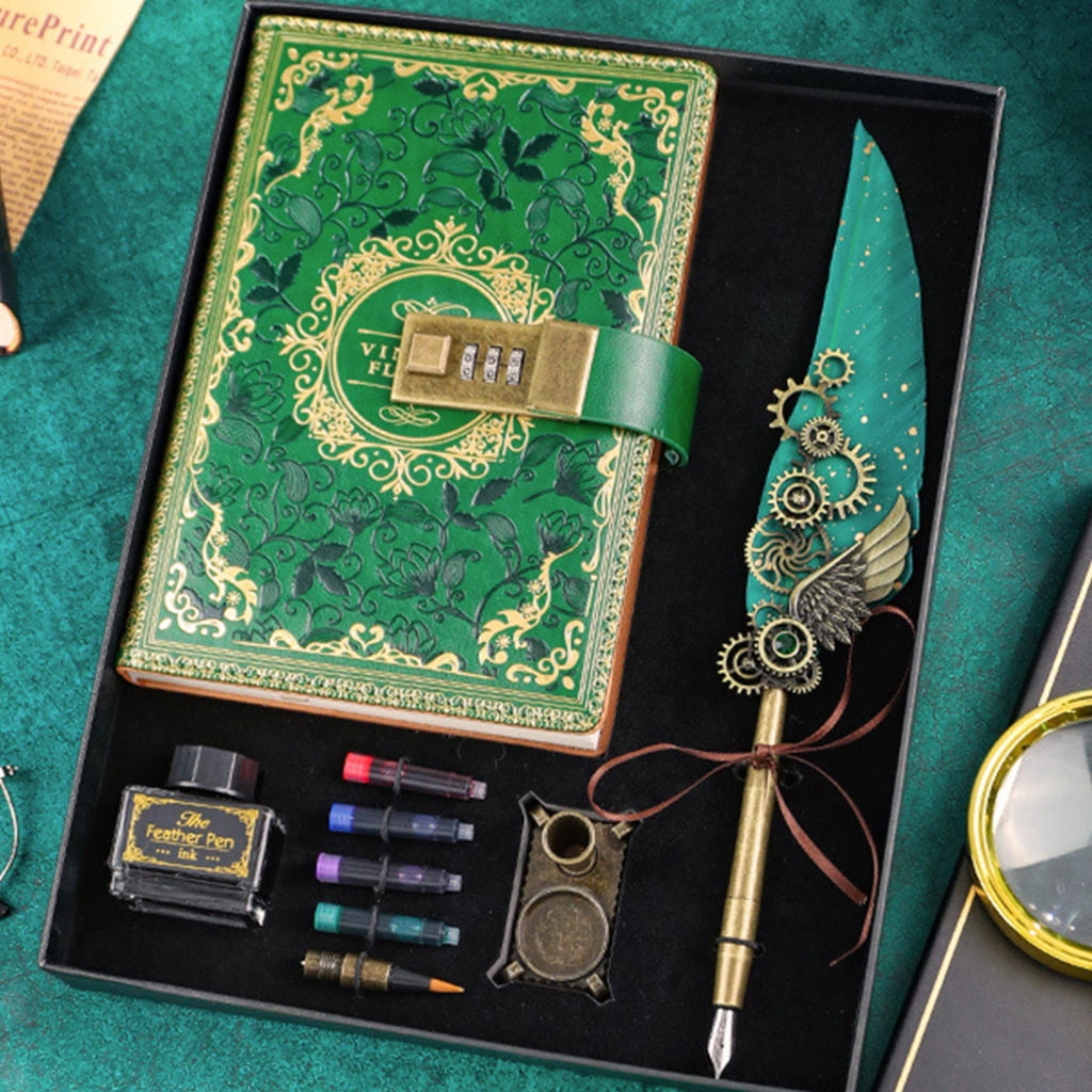 Delicate Set Password Journal PU Leathers Cover Combination Diary Digital Notebook Umbrella