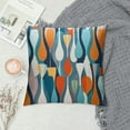 thumbnail image 2 of ARISTURING  Mid-Century Drop Shapes in Tones Modern Retro Style Square Zippered Cushion Throw Case Pillow Case Cover, 2 of 5