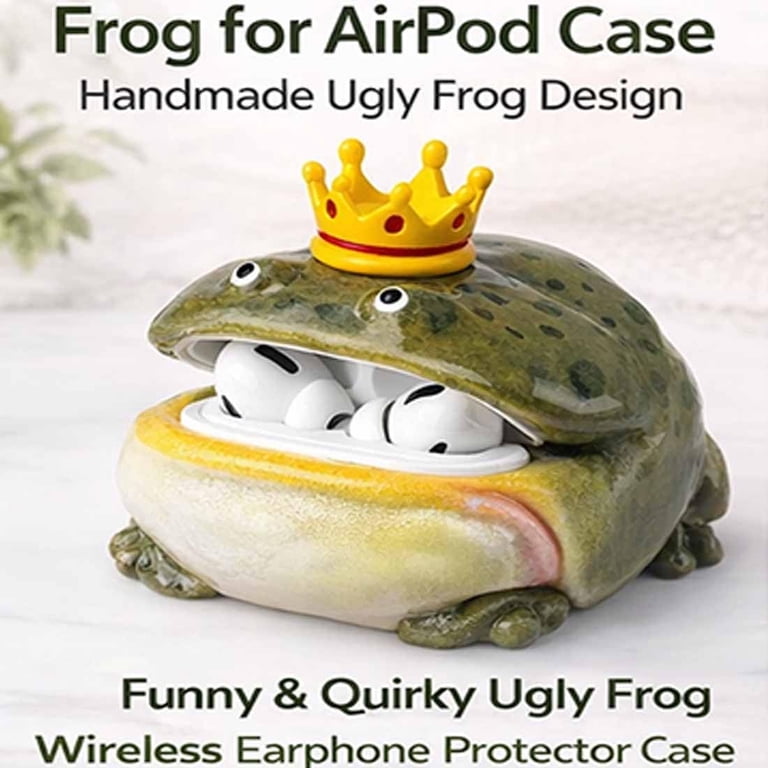 Frog for Airpod Case-Handmade Ugly Frog Wireless Earphone