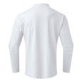 thumbnail image 4 of Domuza Mens Mock Turtleneck Sweater Long Sleeve Lightweight Casual Slim Fit Pullover Top Fall Winter Thermal Comfy Soft Stretch Basic Blouse White 3XL, 4 of 4