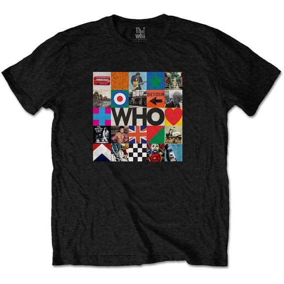 Men's Who 5x5 Blocks T-shirt Small Black