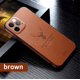 thumbnail image 1 of Funda de ciervo con marco cuadrado de textura de cuero de lujo para iPhone 11 12 13 14 Pro Max Plus Mini X XR XS funda de silicona a prueba de golpes Tan Jianjun unisex, 1 of 2