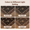 thumbnail image 7 of Design&I 6'x9' Ultra Soft Area Rug, Black and Burgundy Floral Elegance Intricate Flower Motif with Ornate Borders Fluffy Washable Non Shedding for Guest Room Bedroom Living Room, 7 of 7