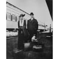 thumbnail image 2 of Franklin And Eleanor Roosevelt At A Train Station With Luggage. 1910. History (24 x 36), 2 of 2