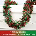 thumbnail image 3 of LQQBOX 50 Ft Christmas Red and Green Tinsel Garland Xmas Tree Decorations Christmas Metallic Twist Garland Ceiling Hanging Decorations for New Year Party Birthday Holiday Indoor Outdoor Supplies, 3 of 7