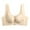 Beige-01, variant on SPZTSX Front Closure Wireless Lace Bras for Women Deep Full Coverage Comfortable No Underwire Push Up Everyday Bra