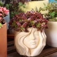thumbnail image 1 of Maceta con forma de rostro, maceta con forma de cabeza, decorativa para el hogar, macetas de resina multiusos para oficina y el jardín., 1 of 8
