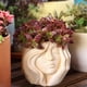 thumbnail image 1 of Maceta con forma de rostro, maceta con forma de cabeza, decorativa para el hogar, macetas de resina multiusos para oficina y el jardín., 1 of 8