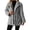 Gray, variant on Enjoytime Fall Winter Fleece Jacket Women Notch Lapel Button Down Long Sleeve Coat Casual Warm Fuzzy Outerwear with Pocket