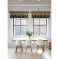 thumbnail image 3 of Brown Black Plaid Kitchen Curtain Valances for Windows Farmhouse Short Curtains, Vintage Rustic Star Buffalo Check Rod Pocket Valance Curtain for Bedroom Cafe Living Room 54"x18", 3 of 8