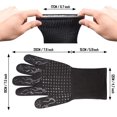 thumbnail image 5 of Guantes para barbacoa, guantes cálidos, guantes de invierno, guantes de jardinería, guantes para exteriores, guantes de algodón para altas temperaturas, retardantes de llama y escaldaduras, negros JM, 5 of 5