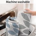 thumbnail image 3 of Blue and Gray Floral Pattern Bathroom Rugs Mat,Non Slip Microfiber Bathroom Rug,Rubber Backing,Soft Bathroom Mats for Bathroom Floor,Tub and Shower,17x27in(43x68cm), 3 of 3