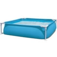 thumbnail image 3 of Bestway: My First Frame Pool - Blue - 48x12" Square Mini Kiddie Wading Pool, 96Gal, Outdoor Water & Splash Play, Corrosion-Resistant Metal Frame, Kids, 3 of 7