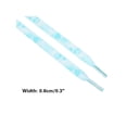 thumbnail image 3 of INSPIRE CHIC Flat Shoestrings Heart Printed Shoe Lace for Sneakers 1 Pair Pastel Blue 120cm/47.2", 3 of 5