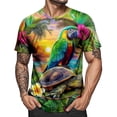 thumbnail image 2 of adaychics Mens Animal T Shirts Crew Neck Summer Hawaiian Tees Fashion Casual Clothes for Travel Dating Vacation, 2 of 8