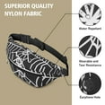 thumbnail image 5 of Fanny Pack Black Halloween Spider Webs Waist Pack Bag,Running Cross Bag,Waterproof Large Fanny Packs for Women Men for Travel Running Hiking Cycling, 5 of 6