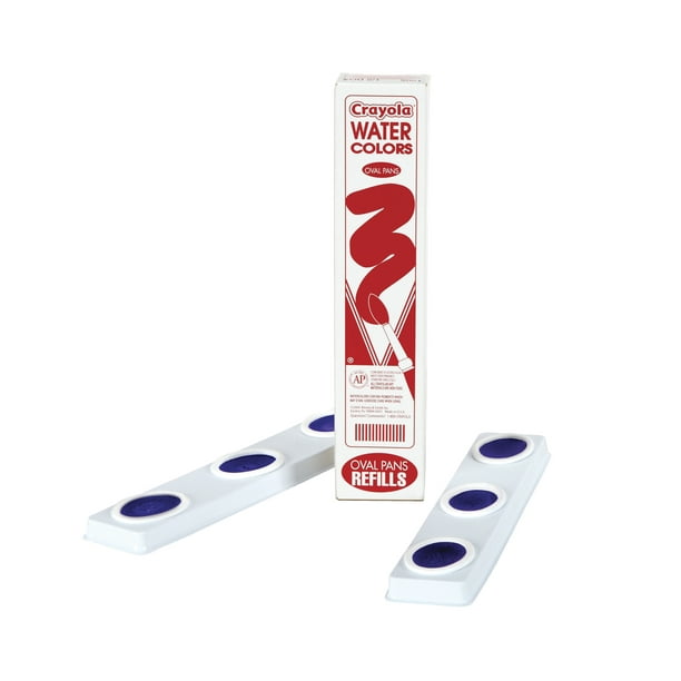 Crayola Watercolor Paint Refill, Plastic Oval Pan, Primary Blue, Pack