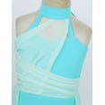 thumbnail image 5 of Manyakai Girls Sleeveless Cutout Back Ballet Dance Leotard Dress for Lyrical Contemporary Dancing Mint Green 6, 5 of 7
