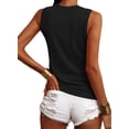 thumbnail image 3 of Summer Sleeveless Women Buttons Tank Tops Casual V-Neck Vest Camisole, 3 of 4