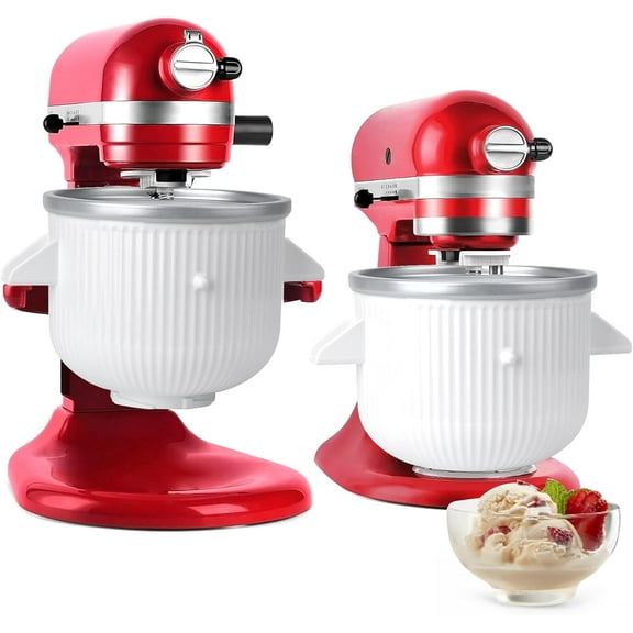 Ice Cream Maker Attachment for Kitchenaid Stand Mixer,2-Quart Frozen Yogurt - Ice Cream & Sorbet Gelato Maker,Fits 4.5 5 6 7qt Kitchenaid Stand Mixer