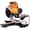black + orange, variant on LuckyNote 10-Inch Single Bevel Double Speed Sliding Miter Saw, 48T Blade, 2-Speed 3200/5000 RPM, 3.5"x13" Cutting Capacity Black+Orange