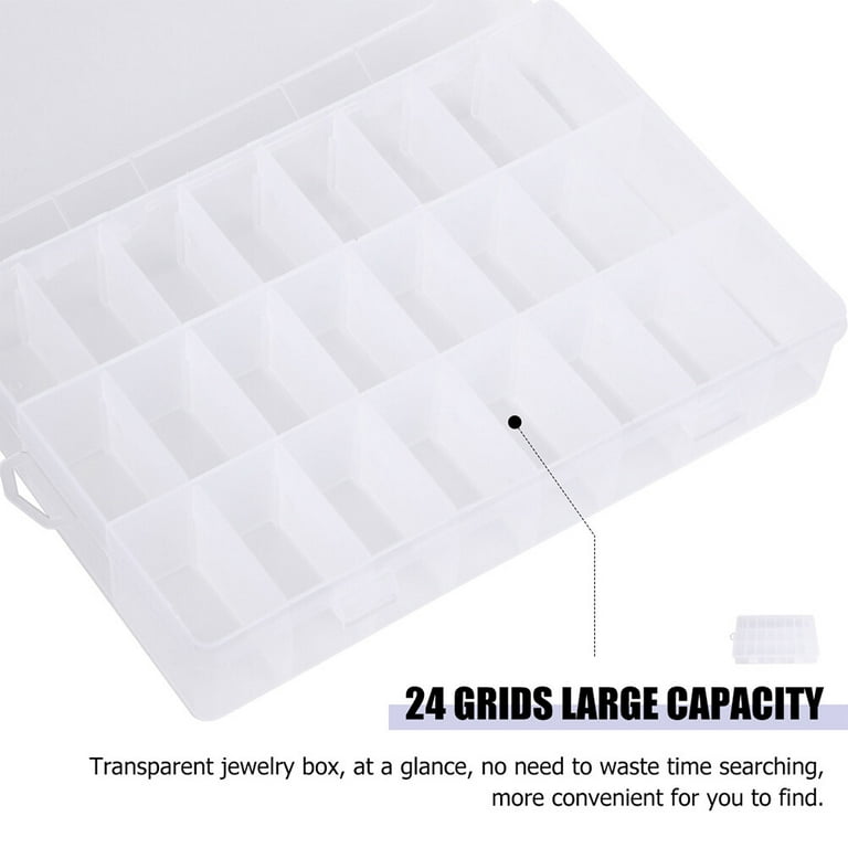 6 Pcs Plastic Storage Box Clear Boxes Ring Organizer Cajas Para Guardar  Herramientas for Small Things 