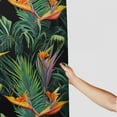 thumbnail image 3 of Orinice Shower Curtain Colorful Flower Beautiful Floral Jungle Pattern Tropical Beauty Watercolor Paradise Bird Black Waterproof Polyester Fabric for Bathroom Decor with Hooks " 36x72, 3 of 7